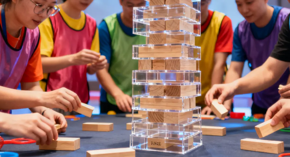 acrylic tumbling tower game